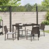 Ensemble de salle à manger pour jardin 5 pcs Marron et Noir 563637563637