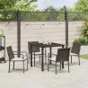 Ensemble de salle à manger pour jardin 5 pcs Marron et Noir 563638563638