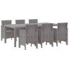 Ensemble de salle à manger pour jardin 7 pcs Gris clair 563639563639