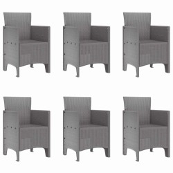 Ensemble de salle à manger pour jardin 7 pcs Gris clair 563639563639