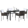 Ensemble de salle à manger pour jardin 5 pcs Marron et Noir 563640563640