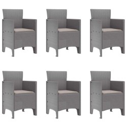 Ensemble de salle à manger pour jardin 7 pcs Gris clair 563641563641