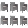 Ensemble de salle à manger pour jardin 7 pcs Gris clair 563641563641