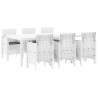Ensemble de salle à manger pour jardin 7 pcs Blanc 563642563642