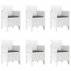 Ensemble de salle à manger pour jardin 7 pcs Blanc 563642563642