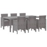 Ensemble de salle à manger pour jardin 7 pcs Gris clair 563643563643