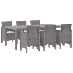 Ensemble de salle à manger pour jardin 7 pcs Gris clair 563644563644