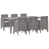 Ensemble de salle à manger pour jardin 7 pcs Gris clair 563644563644