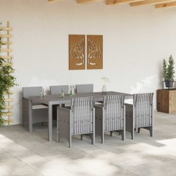 Ensemble de salle à manger pour jardin 7 pcs Gris clair 563644563644
