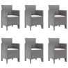 Ensemble de salle à manger pour jardin 7 pcs Gris clair 563644563644