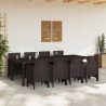 Ensemble de salle à manger pour jardin 9 pcs Marron 563645563645