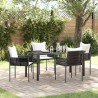 Ensemble de salle à manger pour jardin 5 pcs Marron et Noir 563649563649