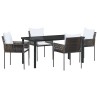 Ensemble de salle à manger pour jardin 5 pcs Marron et Noir 563649563649