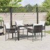 Ensemble de salle à manger pour jardin 5 pcs Marron et Noir 563649563649