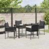 Ensemble de salle à manger pour jardin 5 pcs Noir et gris 563655563655