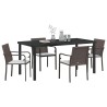 Ensemble de salle à manger pour jardin 5 pcs Marron et Noir 563656563656