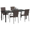 Ensemble de salle à manger pour jardin 5 pcs Marron 563662563662