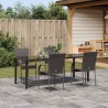 Ensemble de salle à manger pour jardin 5 pcs Marron 563662563662