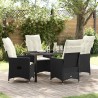 Ensemble de salle à manger pour jardin 5 pcs Noir polyrotin 563665563665