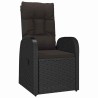 Ensemble de salle à manger pour jardin 3 pcs Noir polyrotin 563669563669