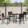 Ensemble de salle à manger pour jardin 5 pcs Noir 563671563671