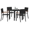 Ensemble de salle à manger pour jardin 5 pcs Noir 563671563671