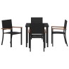 Ensemble de salle à manger pour jardin 5 pcs Noir 563671563671