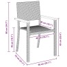 Ensemble de salle à manger pour jardin 5 pcs Noir 563671563671