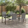 Ensemble de salle à manger pour jardin 5 pcs Gris 563672563672