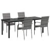 Ensemble de salle à manger pour jardin 5 pcs Gris 563672563672