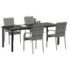 Ensemble de salle à manger pour jardin 5 pcs Gris 563672563672