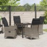 Ensemble de salle à manger pour jardin 5 pcs Gris polyrotin 563675563675