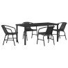Ensemble de salle à manger pour jardin 5 pcs Noir 563676563676