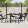 Ensemble de salle à manger pour jardin 5 pcs Noir 563676563676