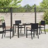 Ensemble de salle à manger pour jardin 5 pcs Noir 563679563679