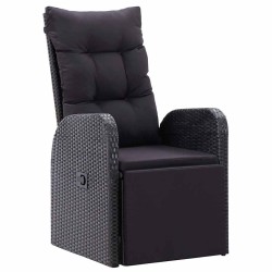 Ensemble de salle à manger pour jardin 3 pcs Noir polyrotin 563681563681