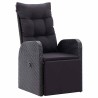 Ensemble de salle à manger pour jardin 3 pcs Noir polyrotin 563681563681