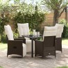 Ensemble de salle à manger pour jardin 5 pcs Marron polyrotin 563683563683