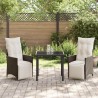 Ensemble de salle à manger pour jardin 3 pcs Marron polyrotin 563686563686