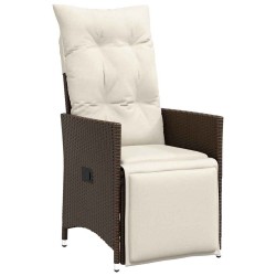 Ensemble de salle à manger pour jardin 3 pcs Marron polyrotin 563686563686