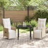 Ensemble de salle à manger pour jardin 3 pcs Beige polyrotin 563688563688