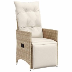 Ensemble de salle à manger pour jardin 3 pcs Beige polyrotin 563688563688