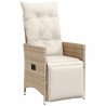 Ensemble de salle à manger pour jardin 3 pcs Beige polyrotin 563688563688