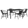 Ensemble de salle à manger pour jardin 5 pcs Noir 563689563689