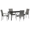 Ensemble de salle à manger pour jardin 5 pcs Gris 563692563692