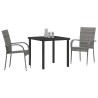 Ensemble de salle à manger pour jardin 3 pcs Gris 563694563694
