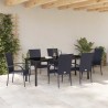 Ensemble de salle à manger pour jardin 7 pcs Noir 563696563696
