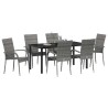 Ensemble de salle à manger pour jardin 7 pcs Gris 563697563697