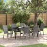 Ensemble de salle à manger pour jardin 7 pcs Gris 563699563699