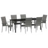 Ensemble de salle à manger pour jardin 7 pcs Gris 563699563699